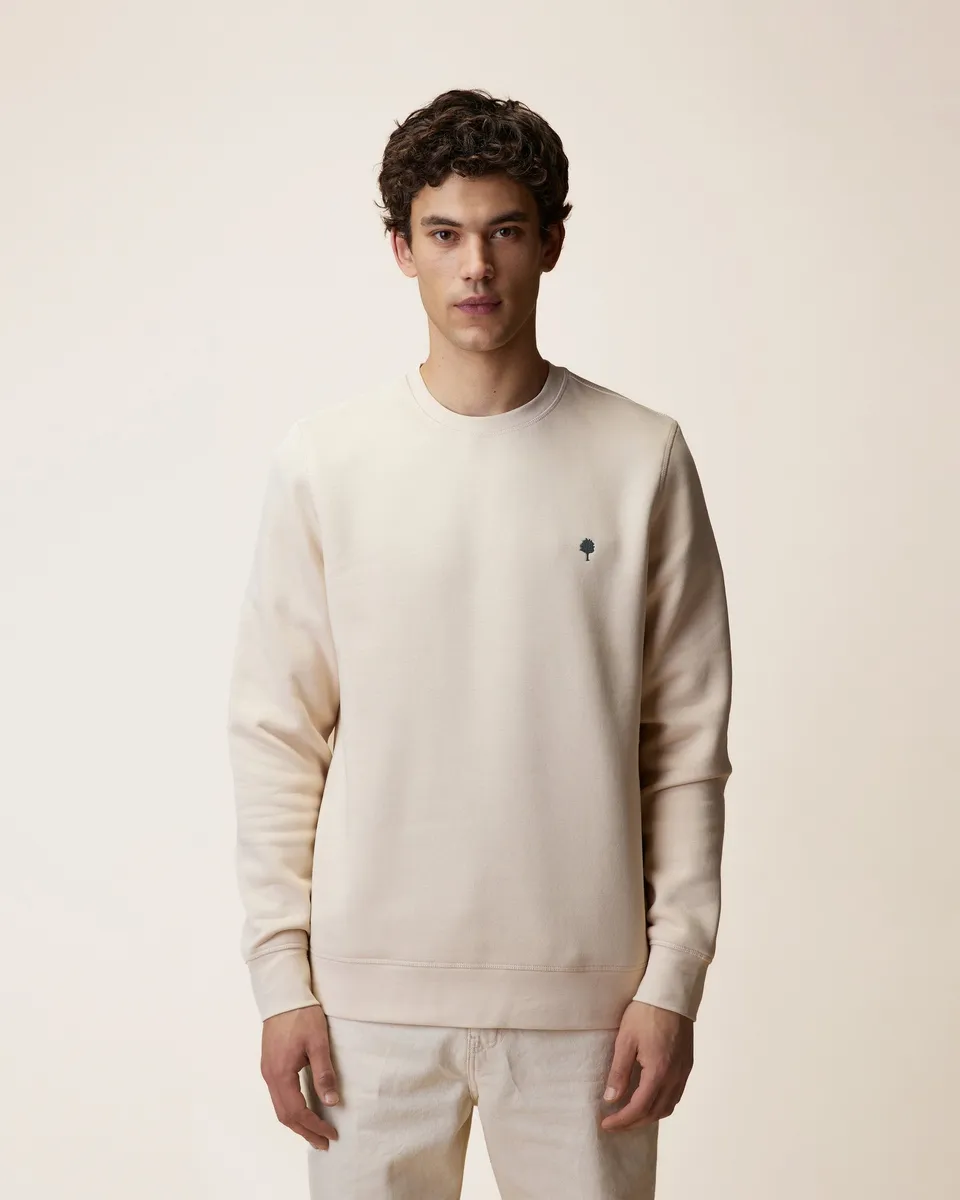 faguo-donzy-sweat-col-rond-beige-fonc-molleton-recycl image 1