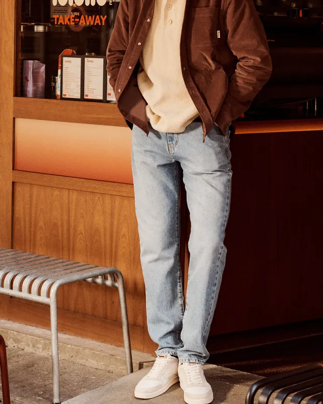 faguo-denim-tapered-jean-tapered-clair-coton-homme image 1