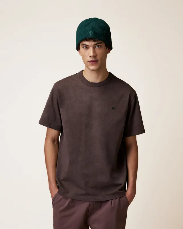 faguo-lugny-t-shirt-large-marron-et-taupe-homme image 1