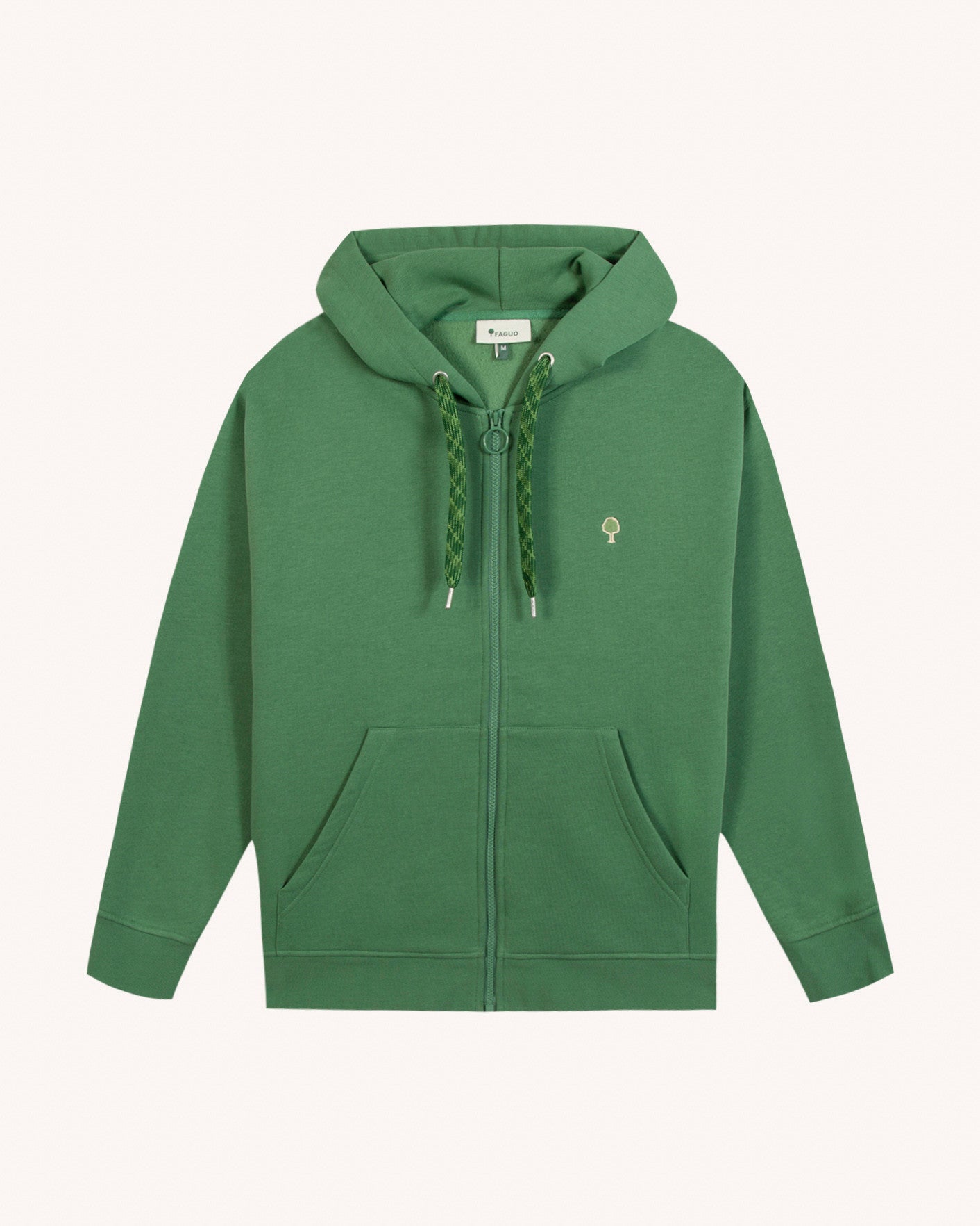 faguo-mesnil-os-sweat-zipp-capuche-vert-sapin image 2