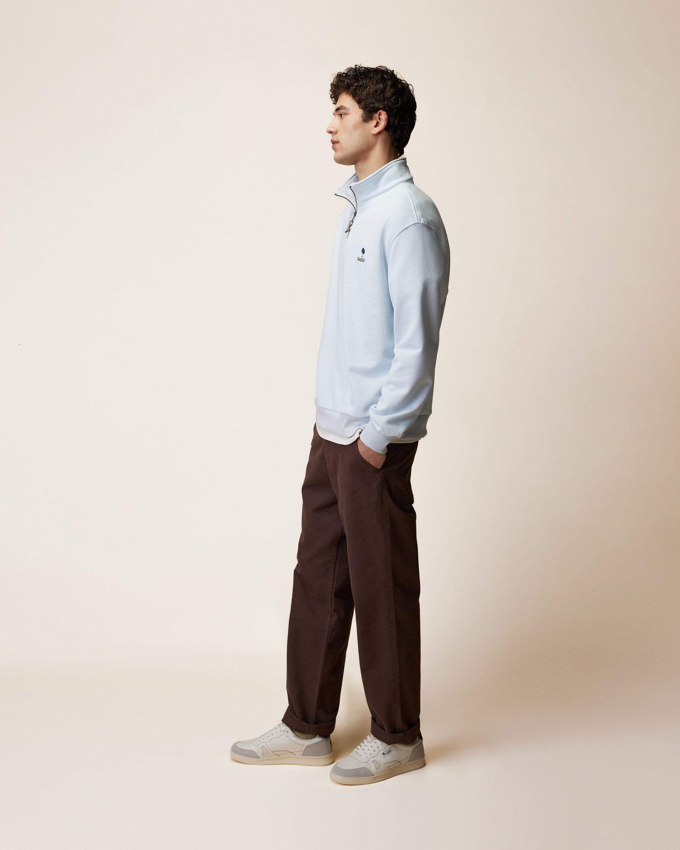 faguo-amboise-sweat-zipp-bleu-clair-coton-bio image 6