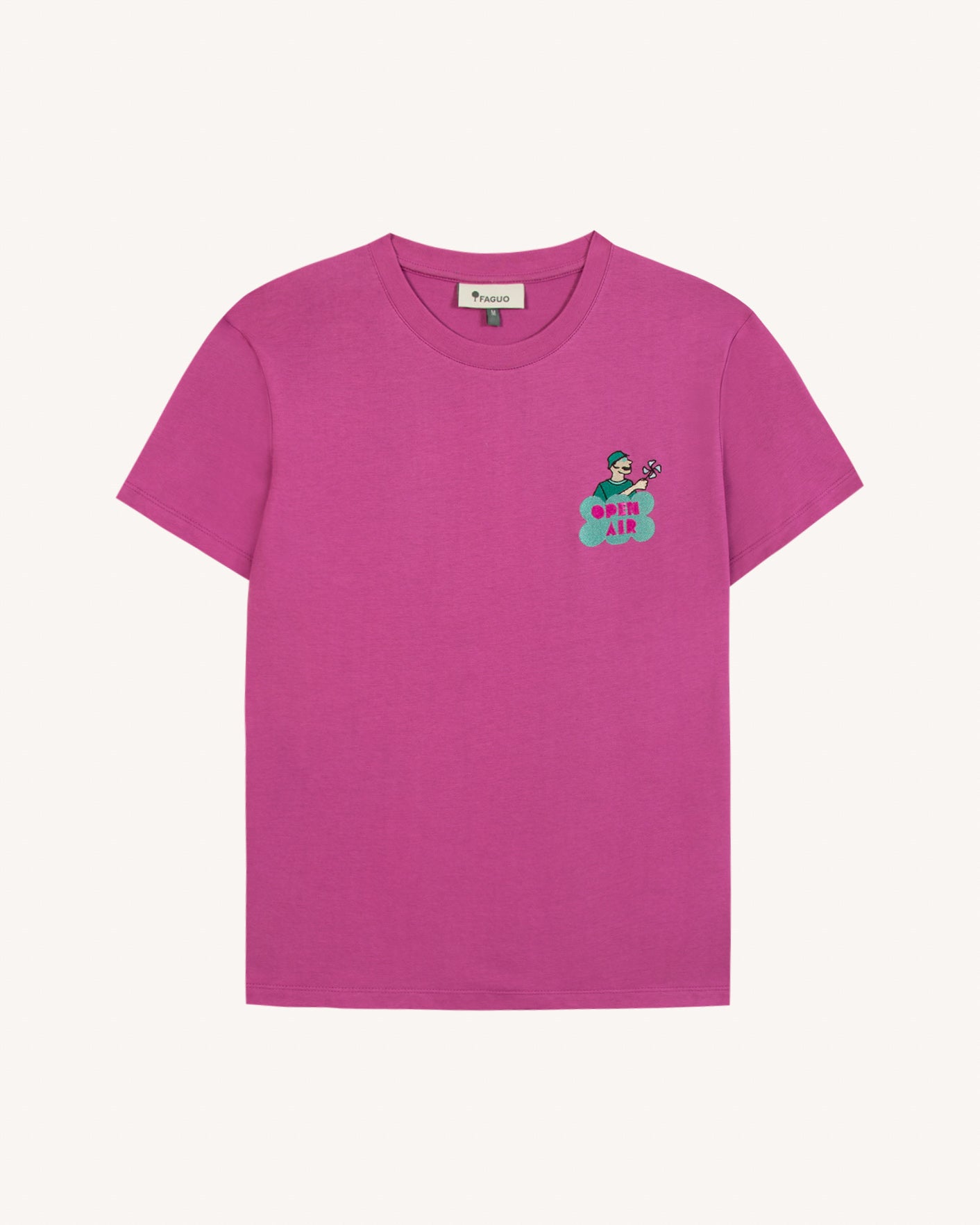 faguo-arcy-t-shirt-fuchsia-coton image 2