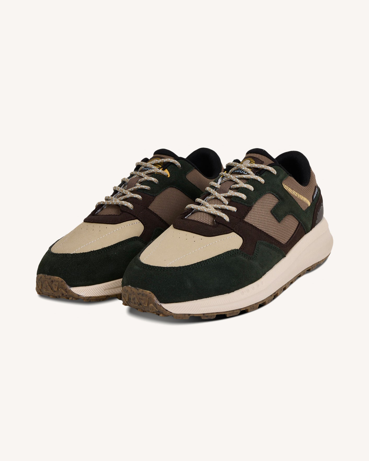 faguo-baskets-limwood-running-vert-fonc-et-taupe image 4