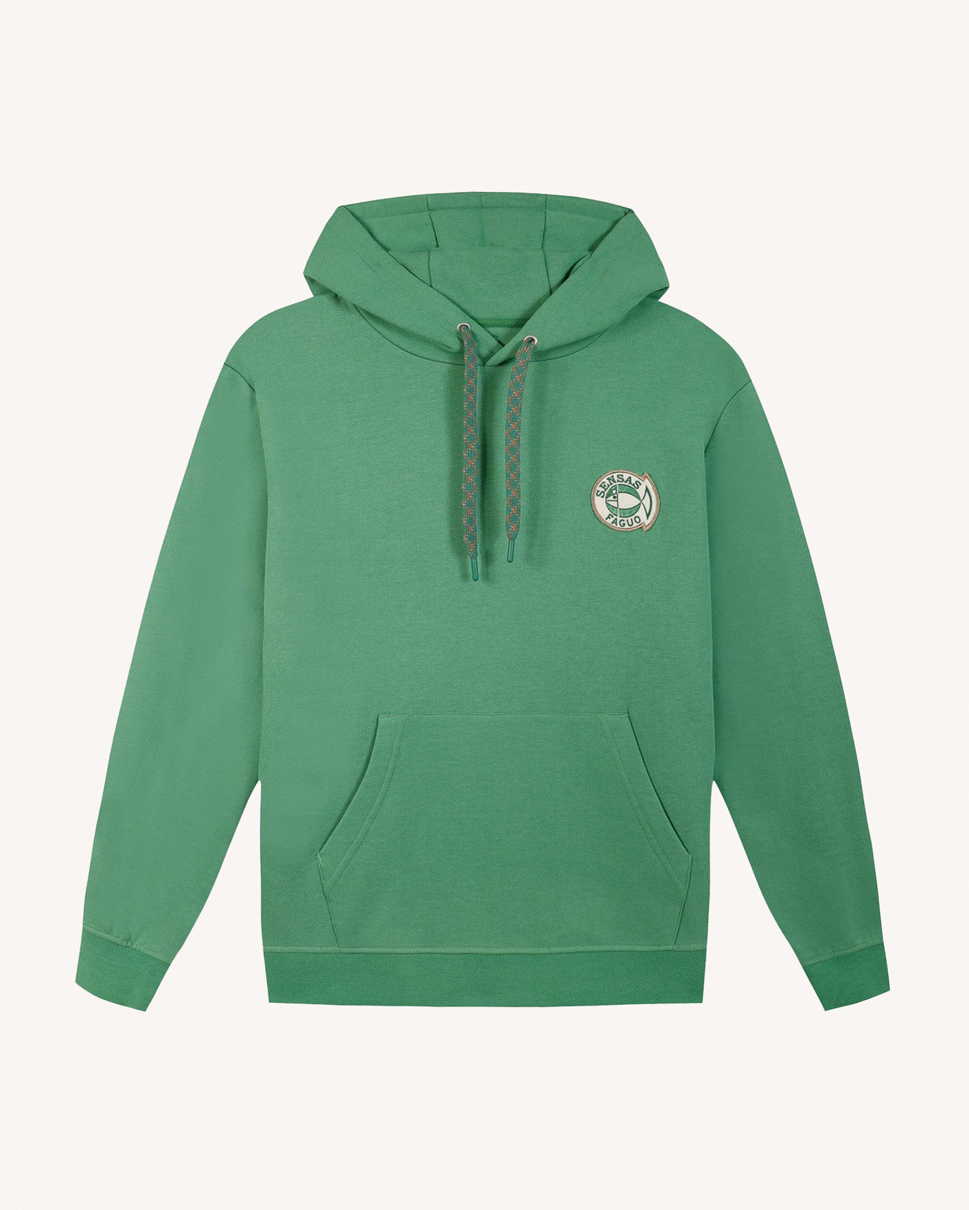faguo-sweat-capuche-homme-dirac-vert-coton-inrest-fm-s25sw0106-gre00 image 2