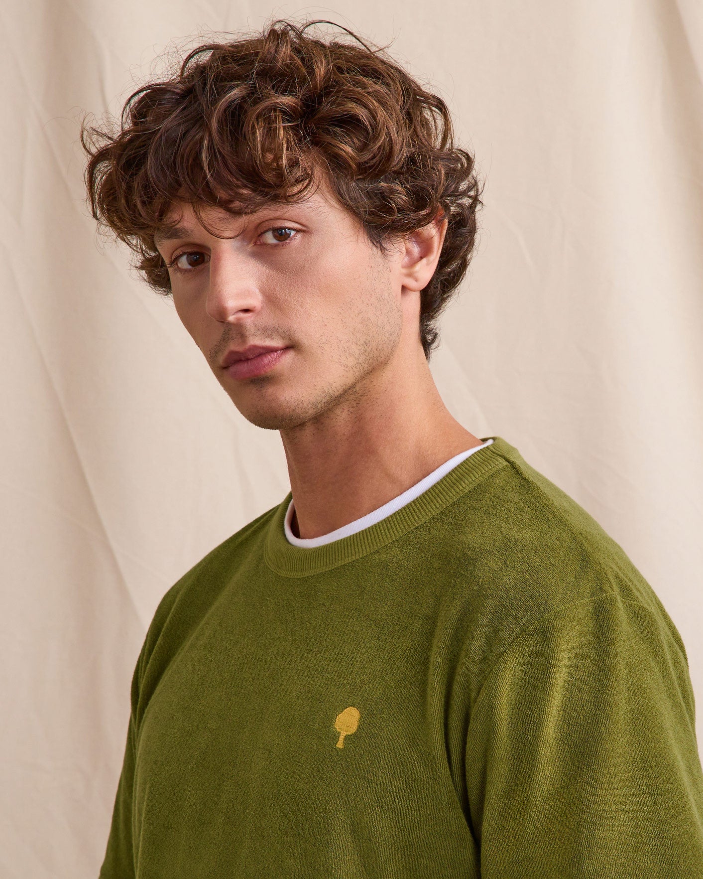 faguo-lugny-t-shirt-oversize-ponge-kaki-fonc image 3
