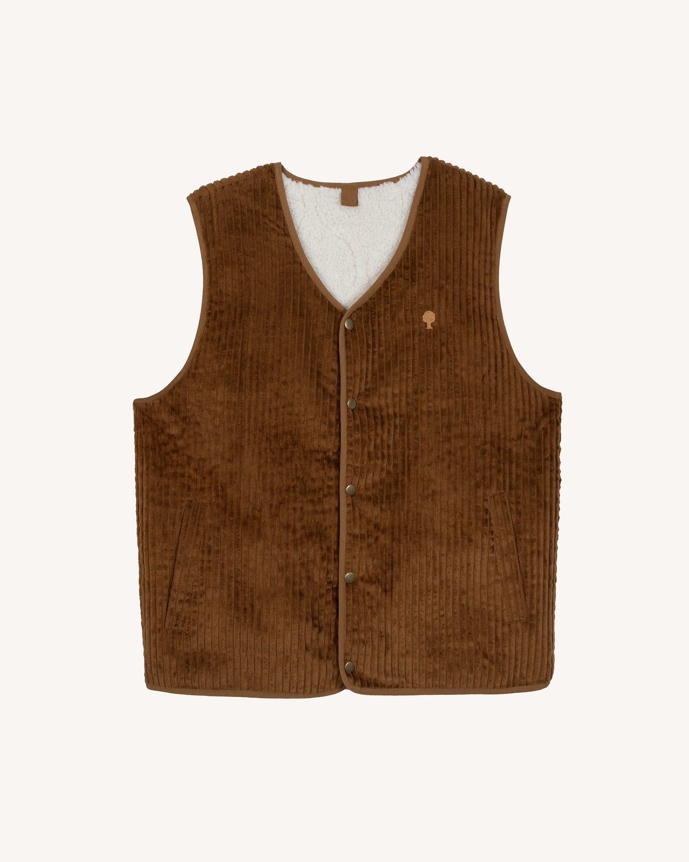 faguo-esterel-veste-sans-manches-r-versible-camel-kaki image 2
