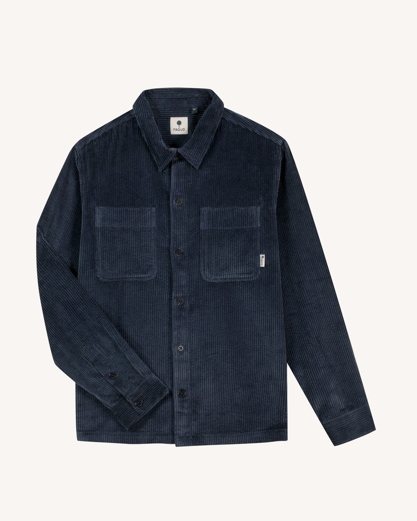 faguo-clemont-surchemise-velours-corduroy-marine-gris image 2