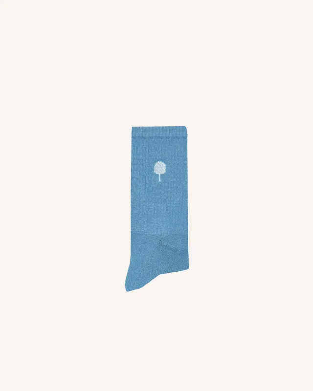 faguo-chaussettes-sport-bleues-coton-recycl image 1