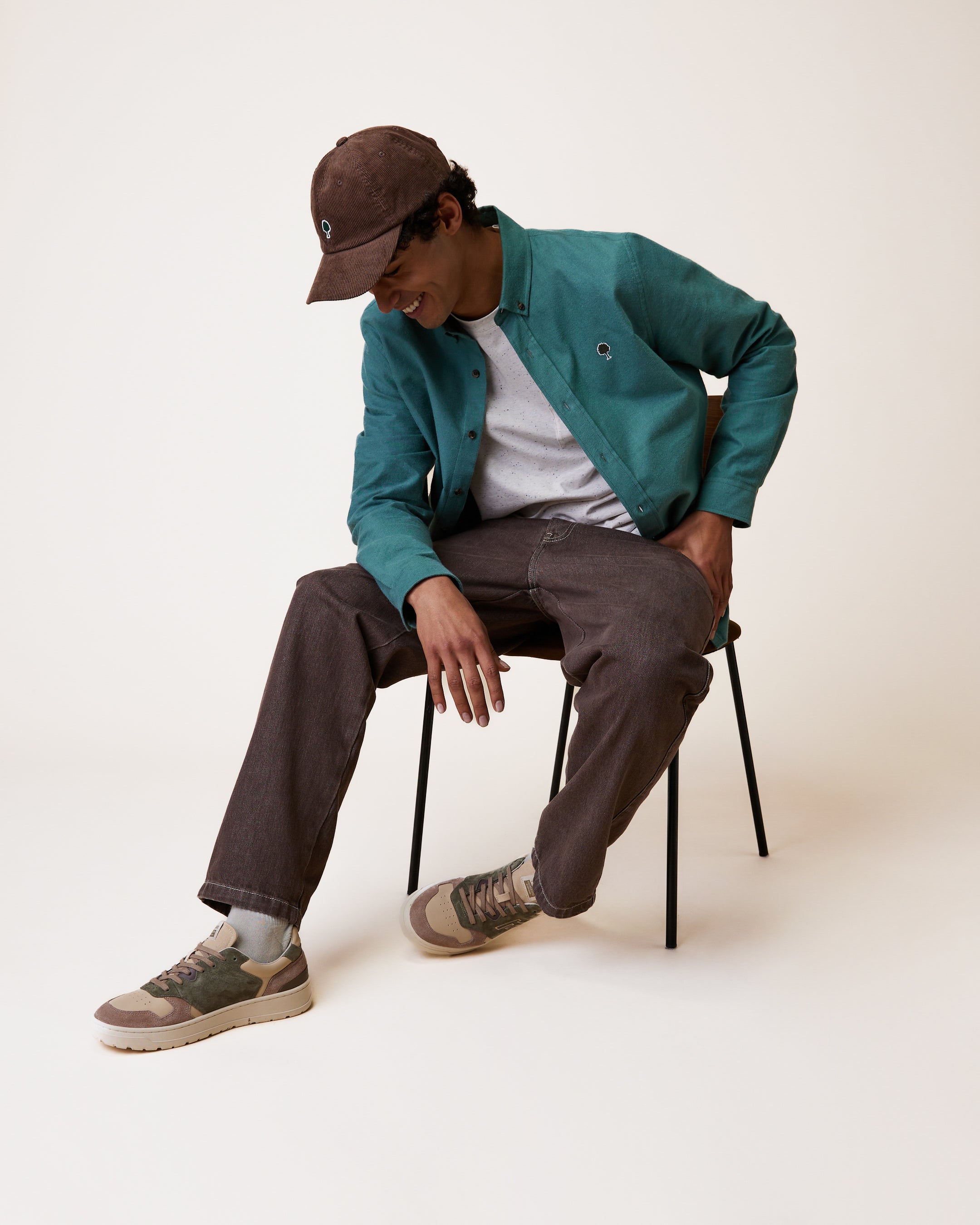 faguo-ivoy-chemise-en-velours-vert-bleu-oxford-gratt image 7