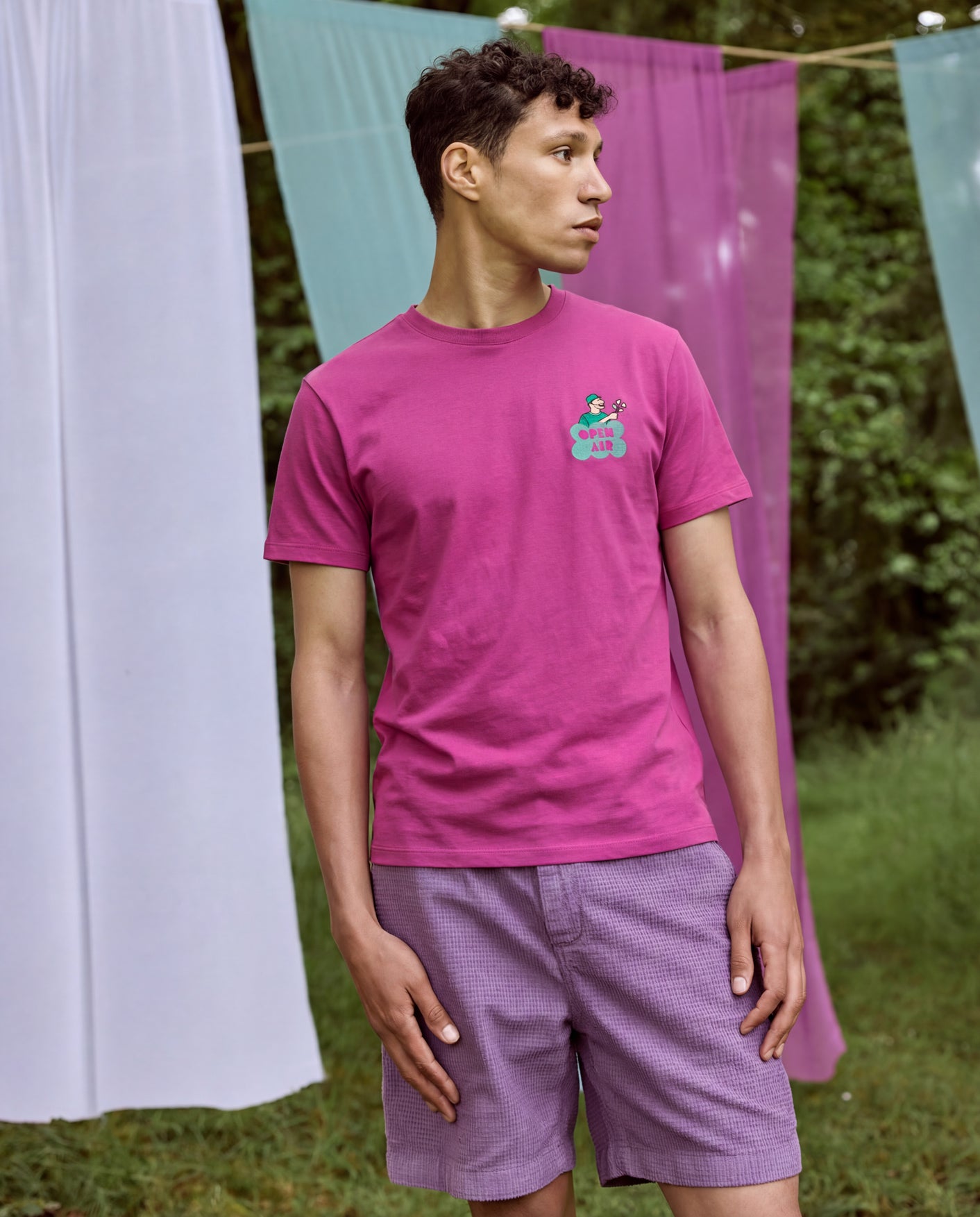 faguo-arcy-t-shirt-fuchsia-coton image 3