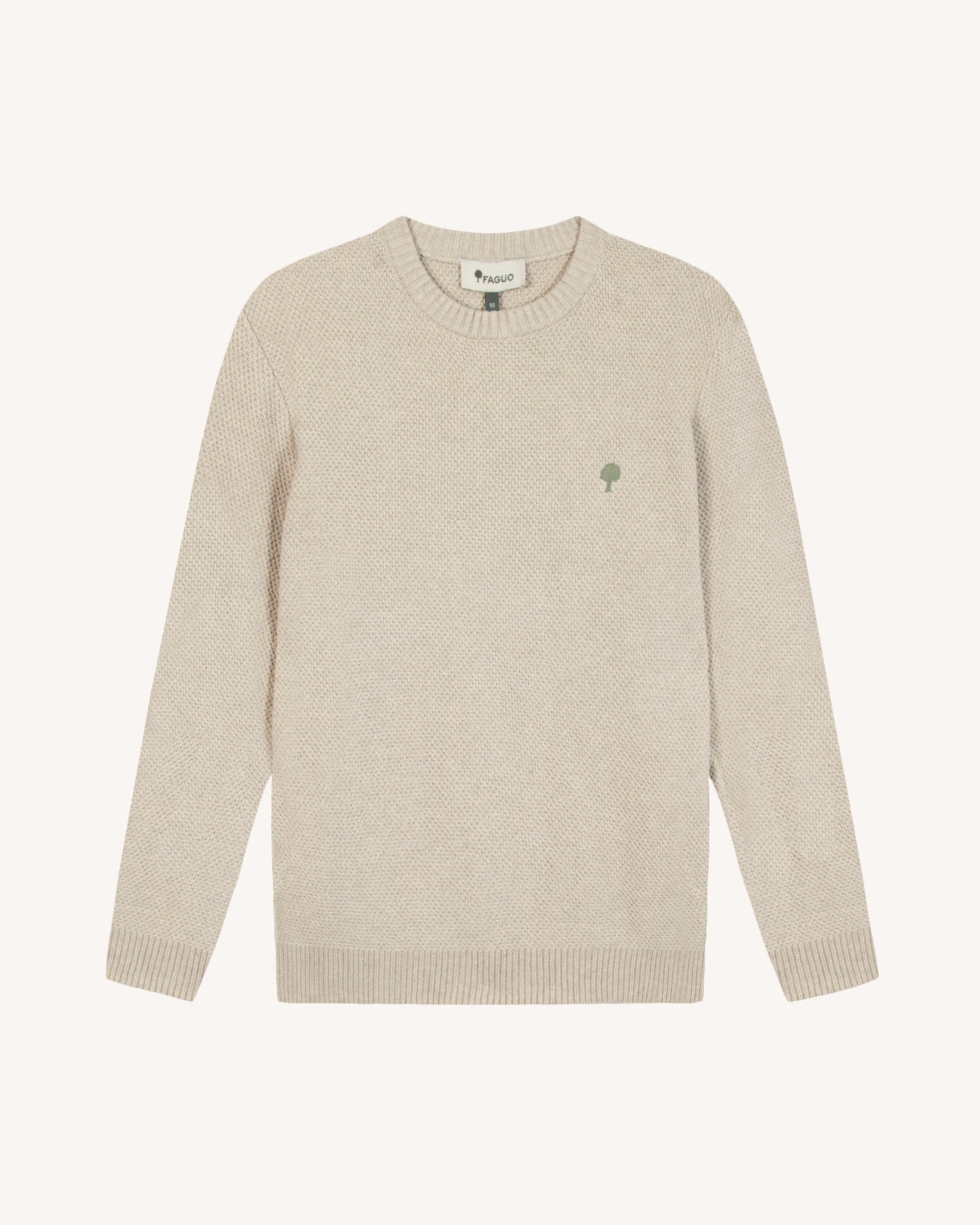 faguo-opale-pull-col-rond-en-coton-cru-relief image 2