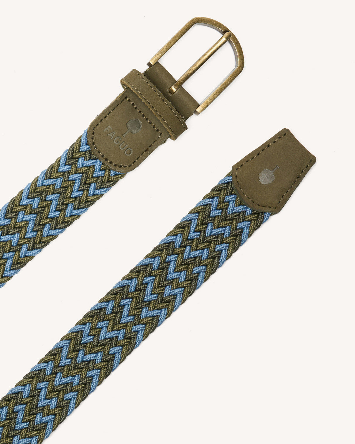 faguo-belt-ceinture-tress-e-kaki-et-bleu image 3