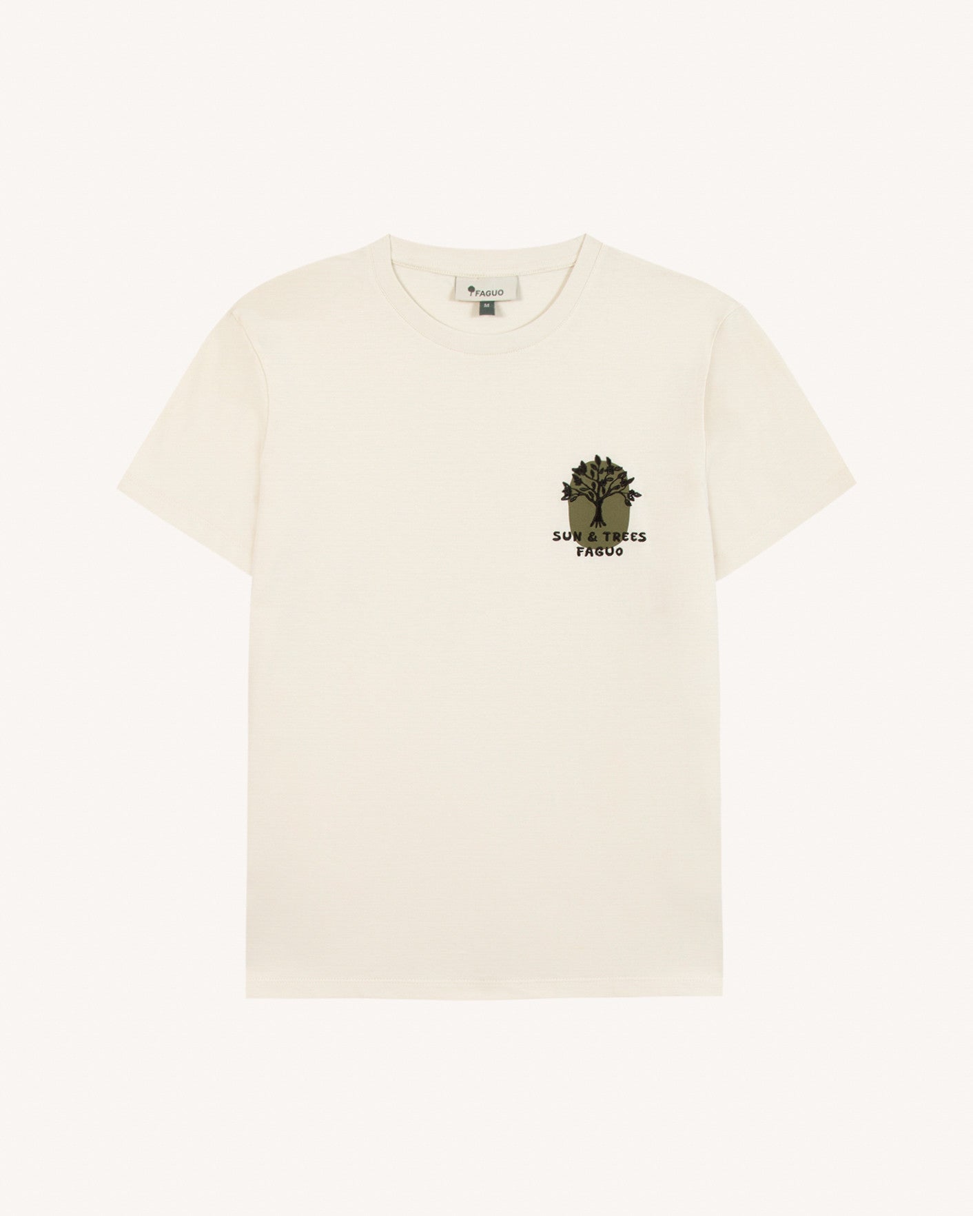 faguo-arcy-t-shirt-cru-sun-and-trees-coton image 2