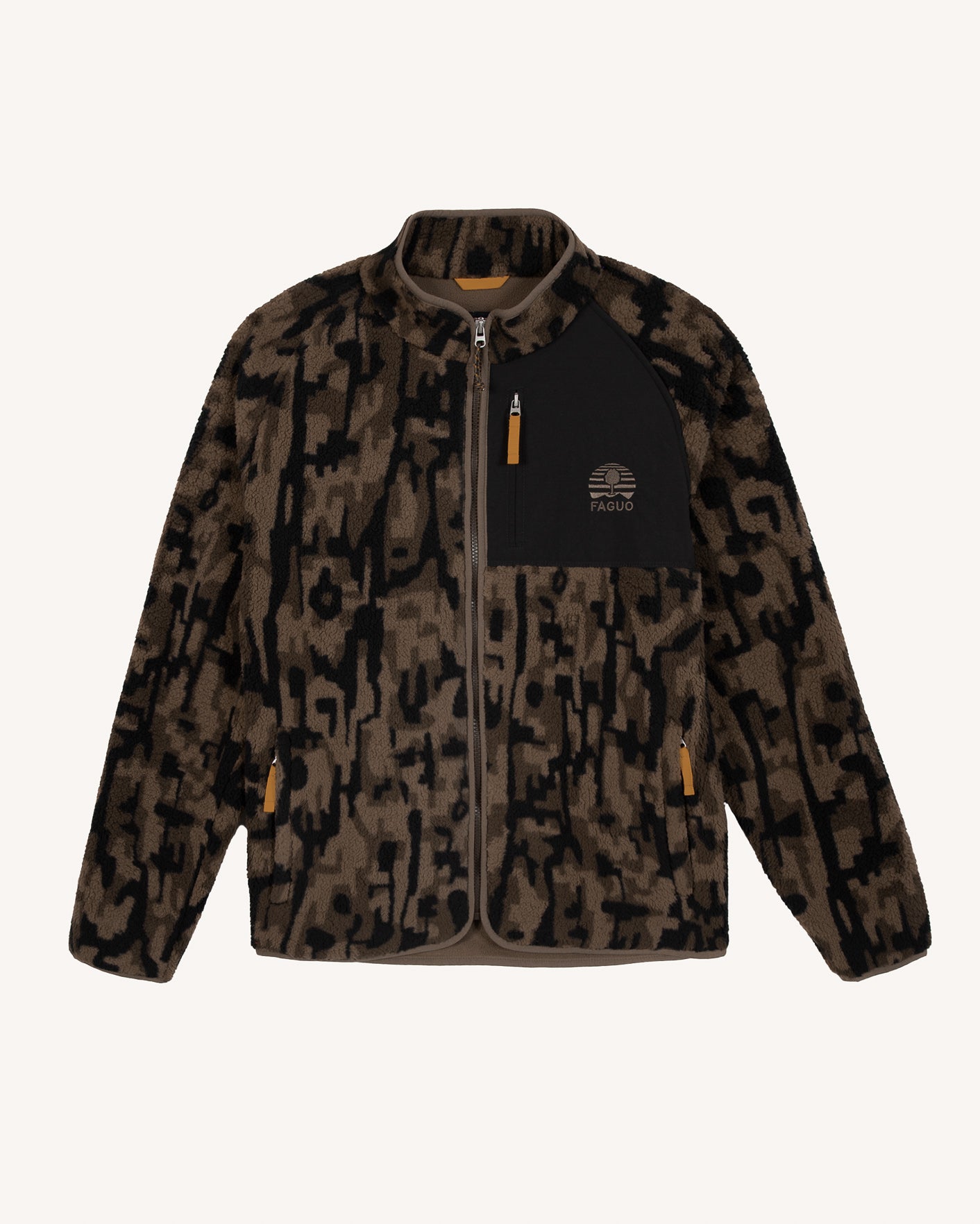 faguo-senart-veste-polaire-sherpa-marron image 2