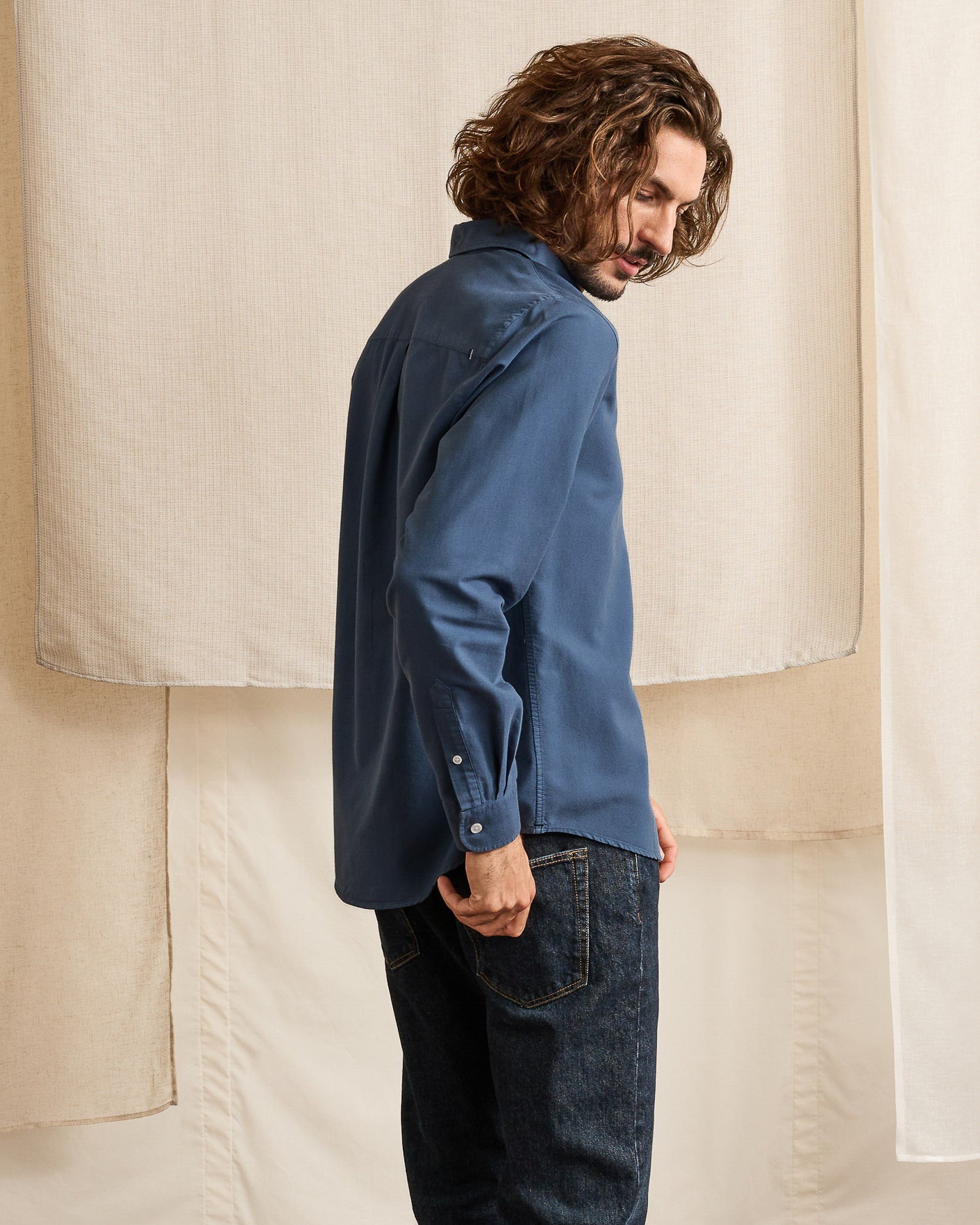 faguo-ivoy-chemise-oxford-bleu-navy image 5