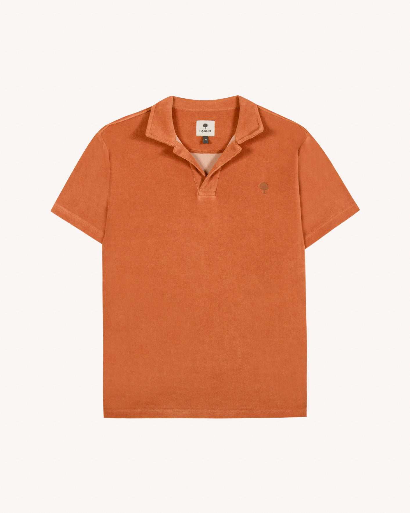 faguo-zonza-polo-homme-brique-clair-en-coton-ponge image 1