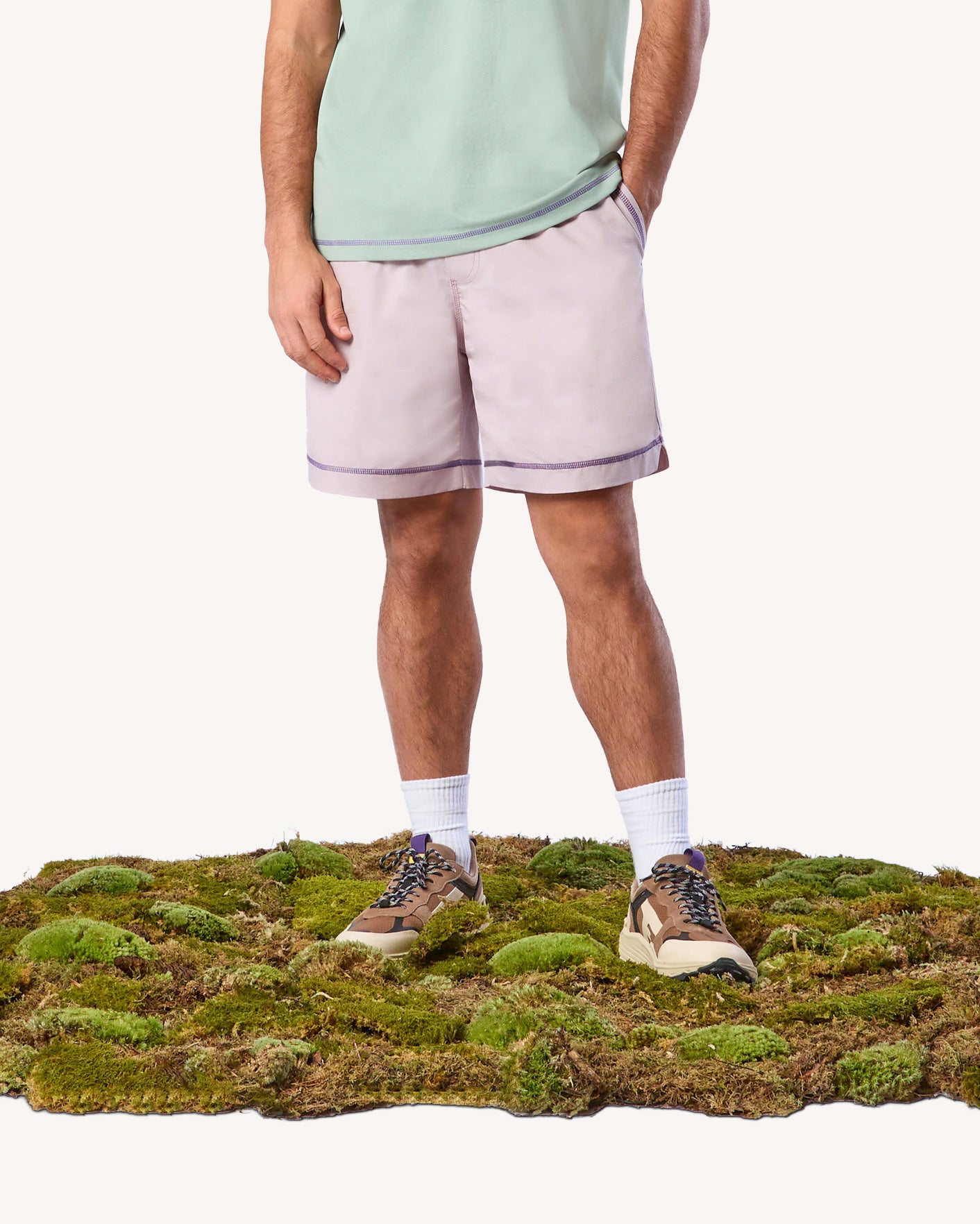 faguo-milly-otd-short-homme-rose-gris-ribstop image 1