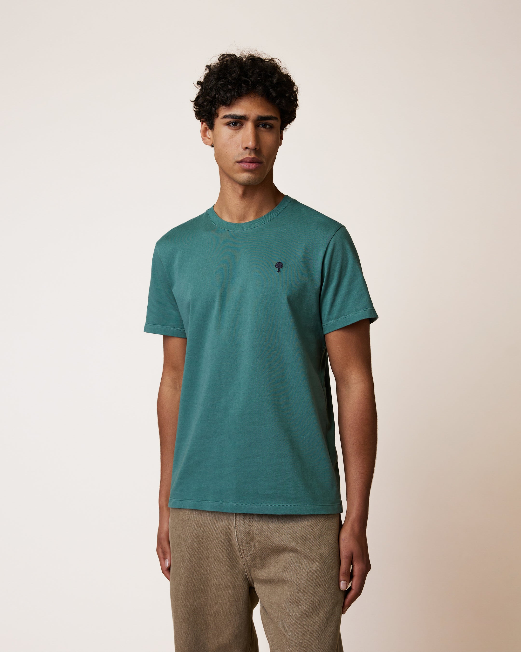 faguo-arcy-t-shirt-vert-gris-coton-recycl image 8