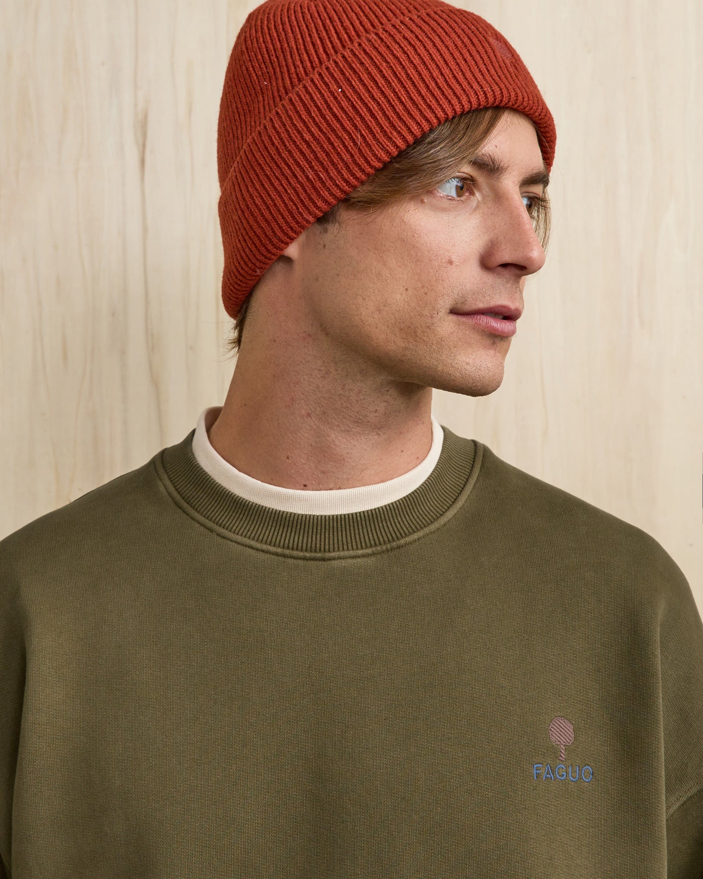 faguo-fango-sweat-col-rond-vert-olive-fonc image 5