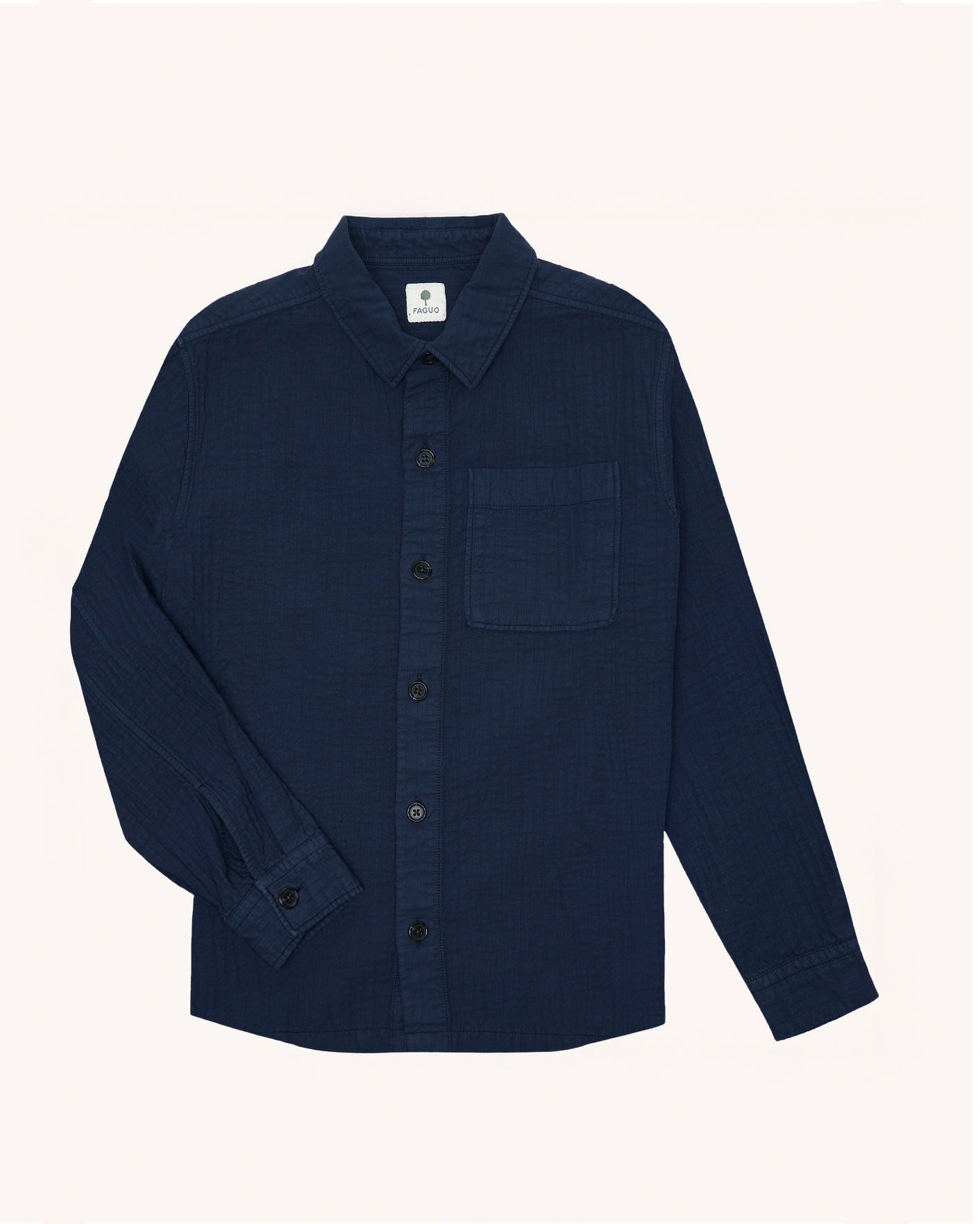faguo-gastine-surchemise-homme-bleu-fonc-coton image 2