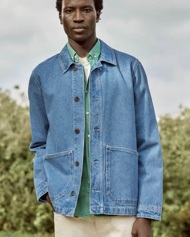 faguo-liffre-veste-homme-coton-denim-clair-droite image 1