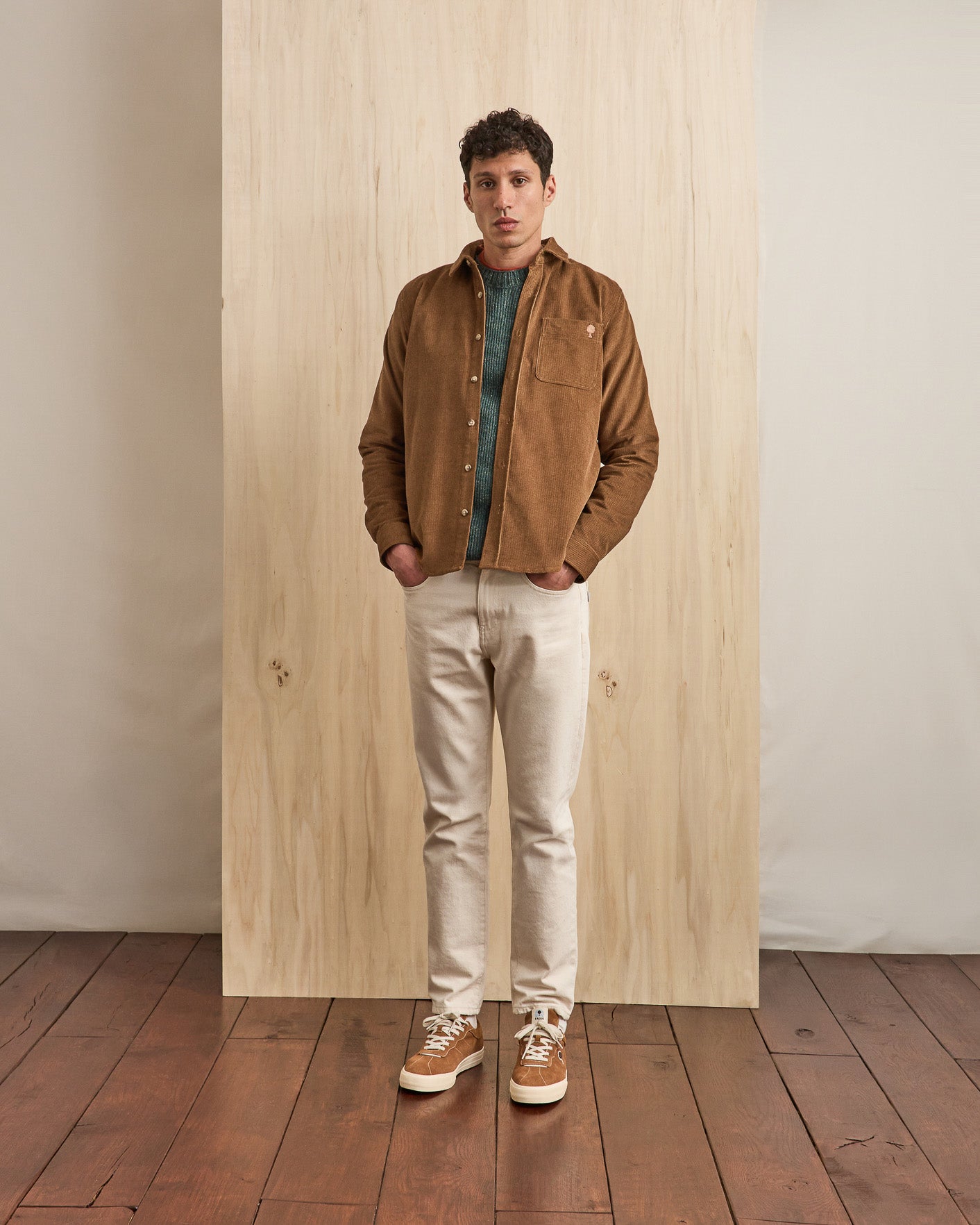 faguo-signy-surchemise-velours-camel-marron image 5