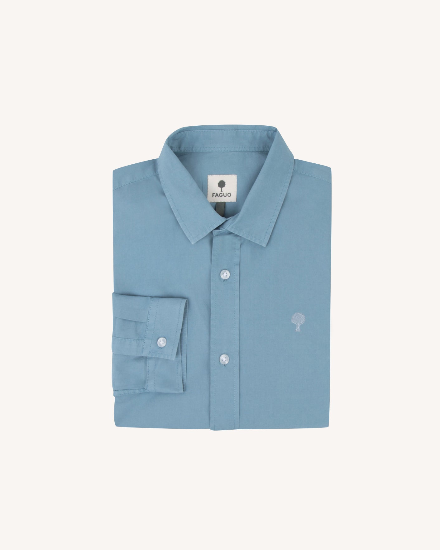 faguo-iraty-chemise-bleu-moyen-popeline-ajust-e image 5