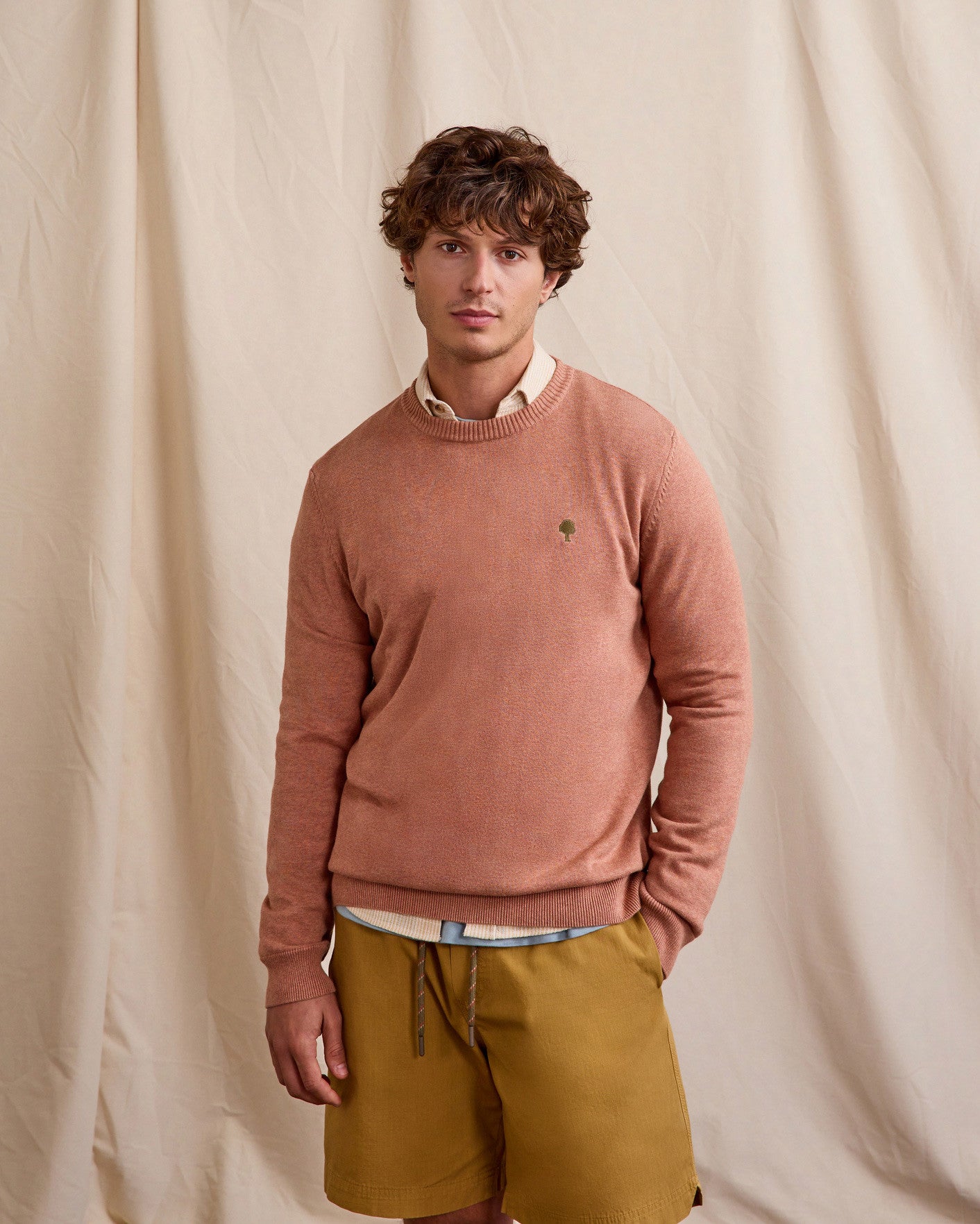 faguo-marly-pull-col-rond-homme-brique-clair-en-laine image 3