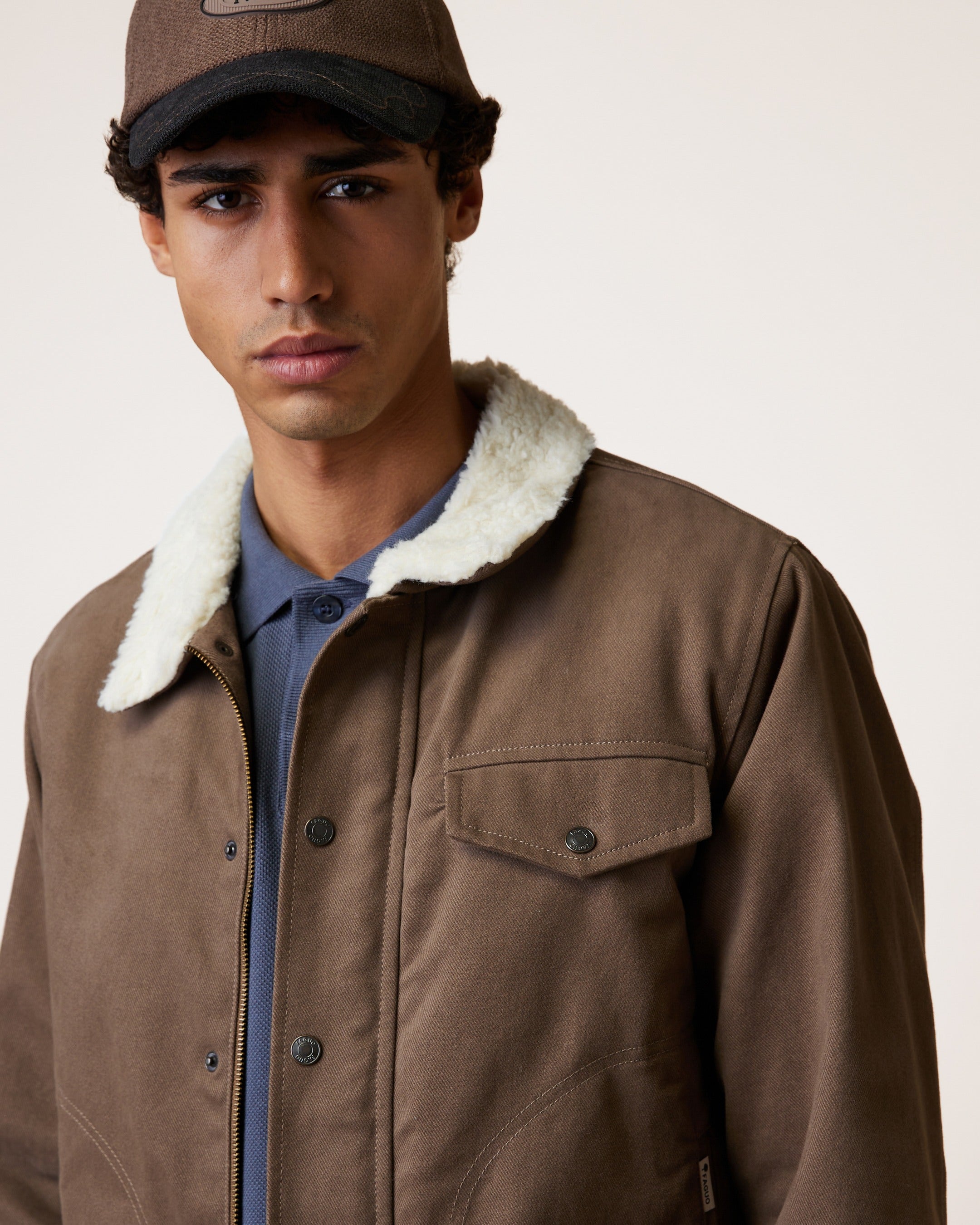 faguo-seillon-blouson-sherpa-taupe-homme image 8