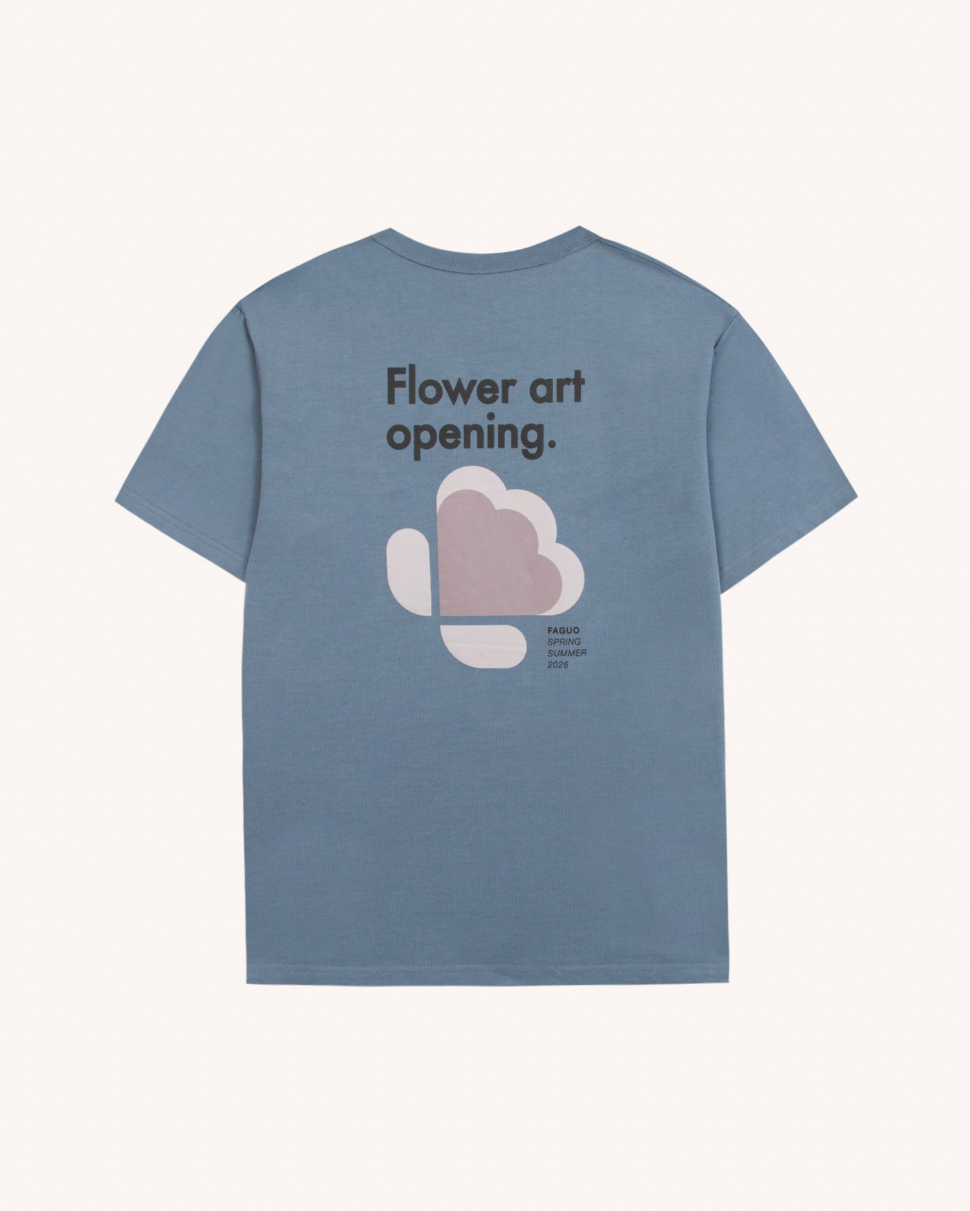 faguo-massoury-t-shirt-flower-art-bleu-filets-recycl-s image 6