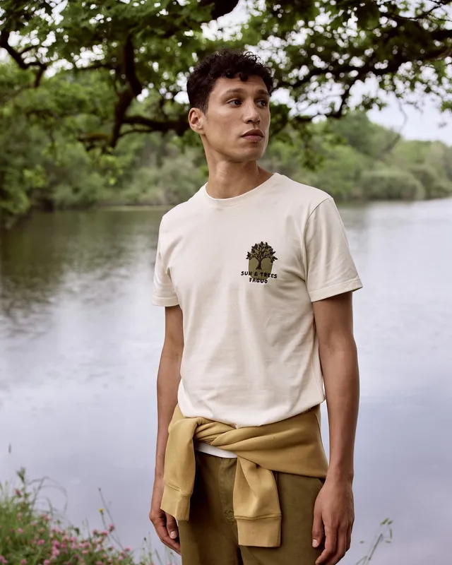 faguo-arcy-t-shirt-cru-sun-and-trees-coton image 1