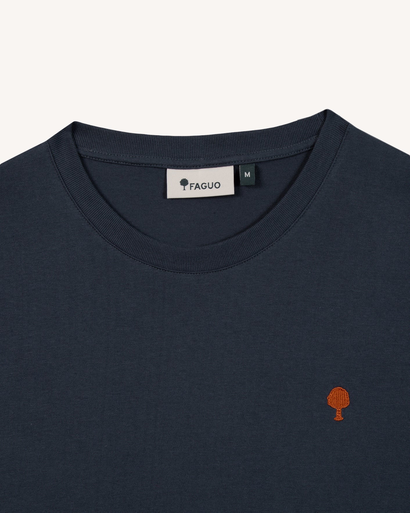 faguo-arcy-t-shirt-marine-gris-coton-recycl-homme image 7