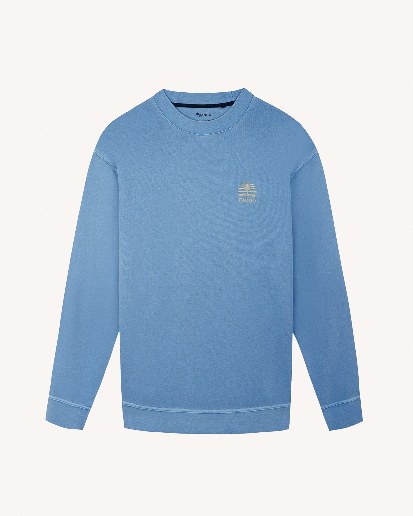faguo-fango-sweat-col-rond-oversize-bleu-ciel image 2