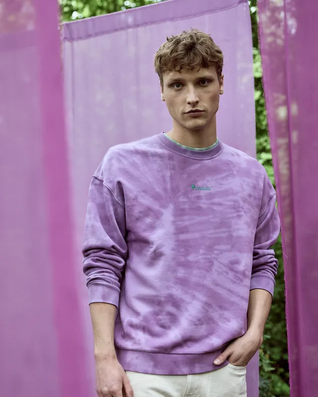 faguo-fango-sweat-col-rond-violet-tie-and-dye image 1