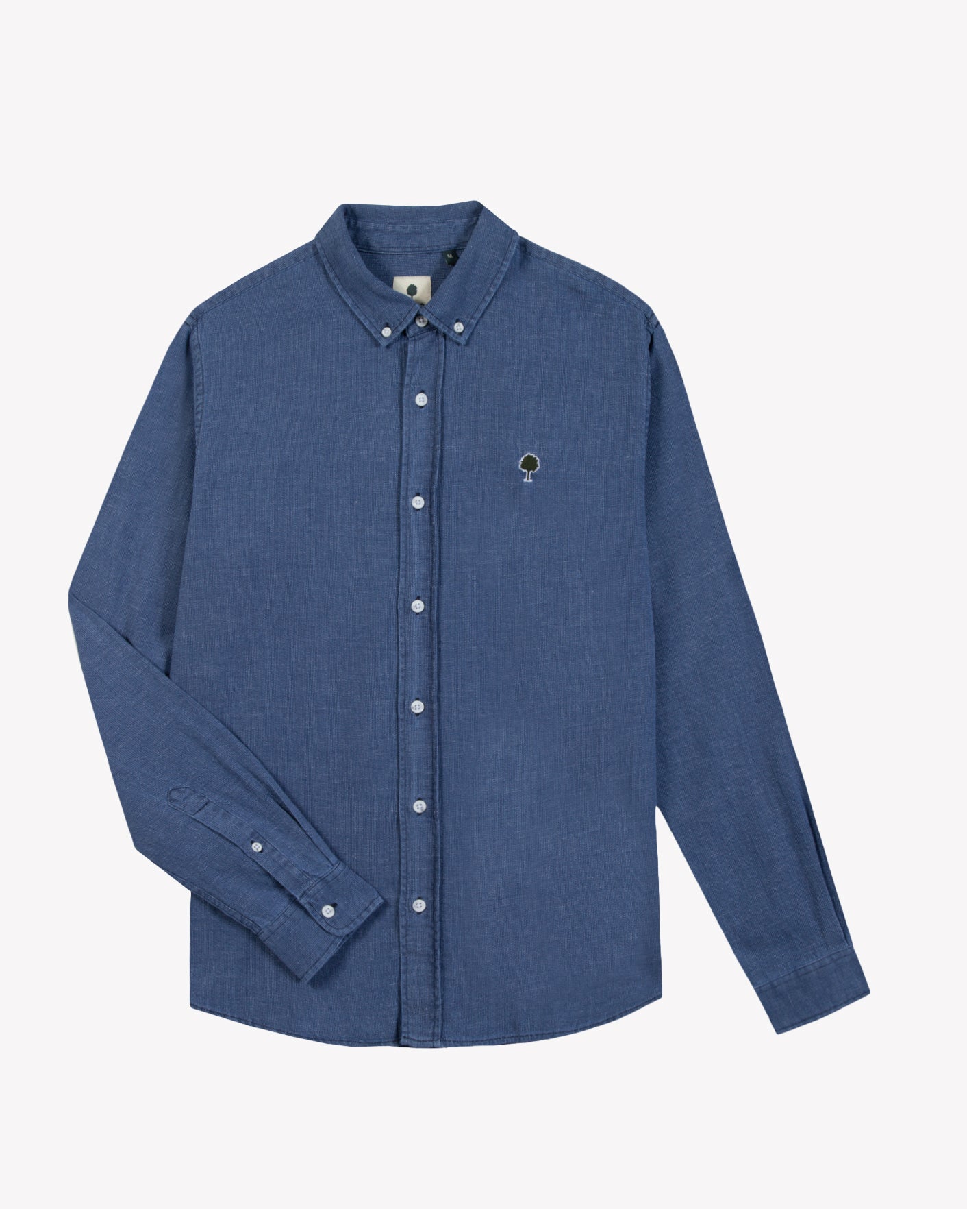 faguo-chemise-ivoy-denim-bleue-coton-lin-homme image 2