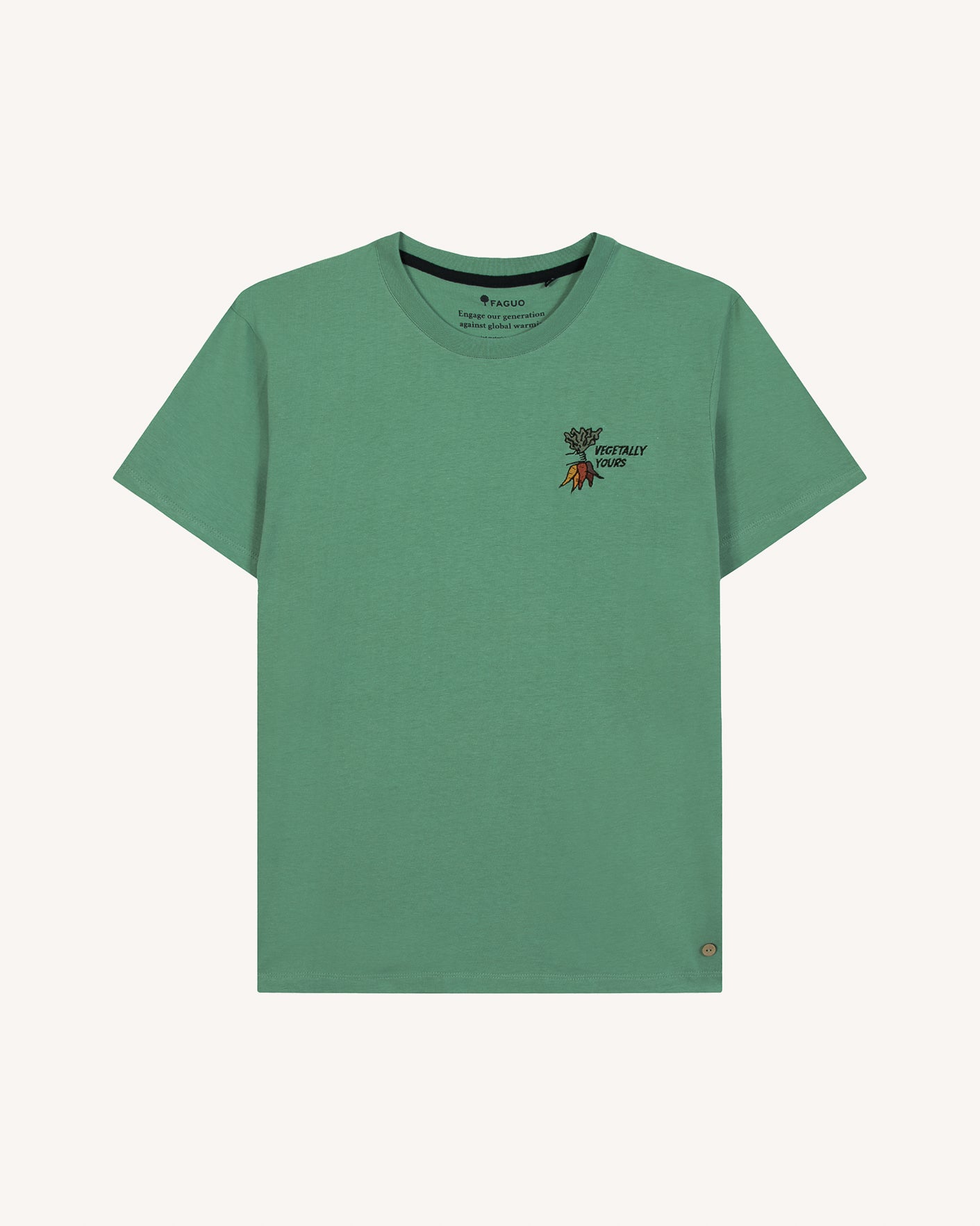 faguo-arcy-t-shirt-brod-vert-menthe-coton image 2