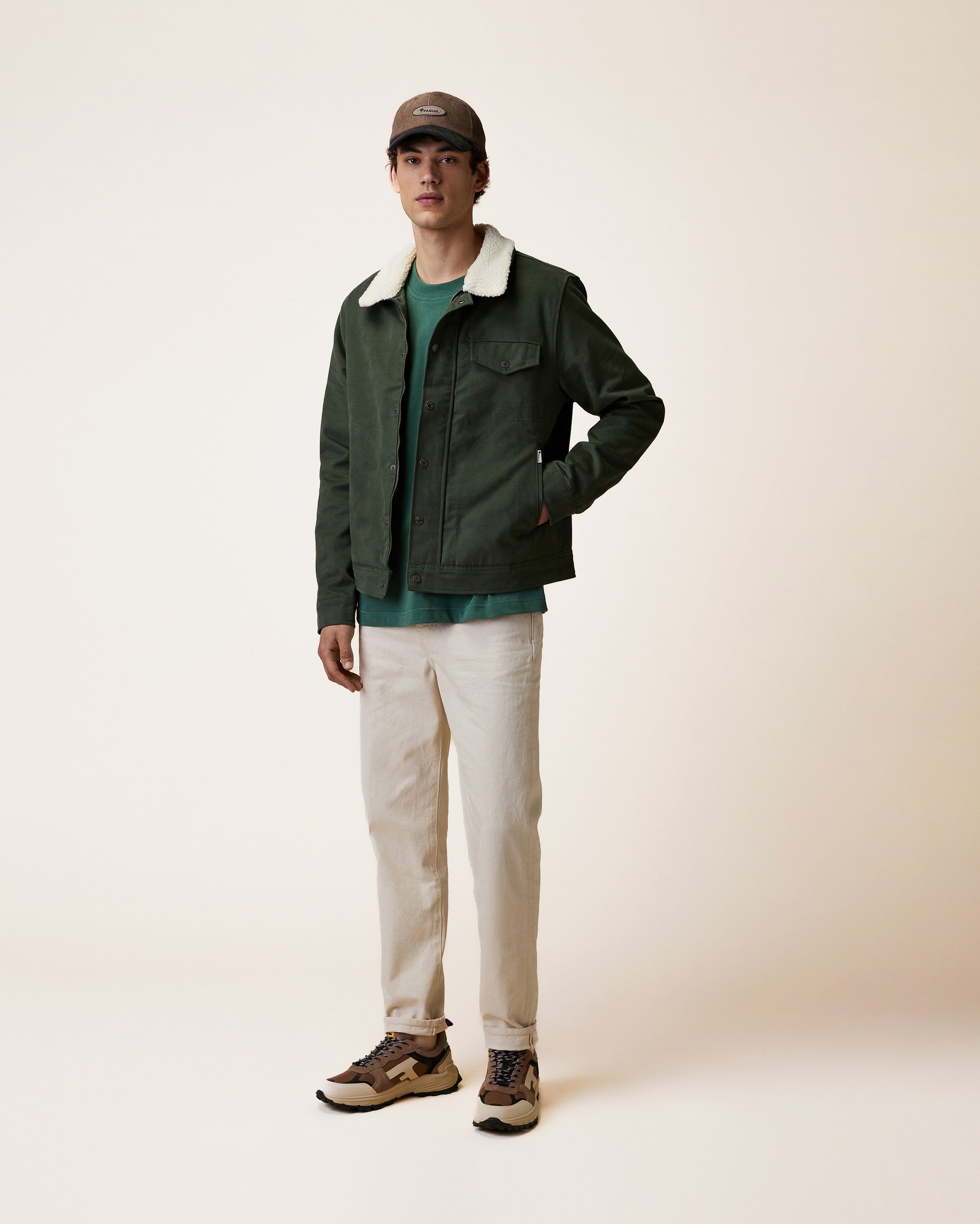 faguo-seillon-blouson-homme-vert-fonc-doublure-sherpa image 7
