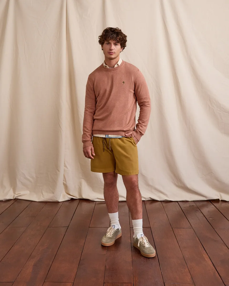 faguo-marly-pull-col-rond-homme-brique-clair-en-laine image 1