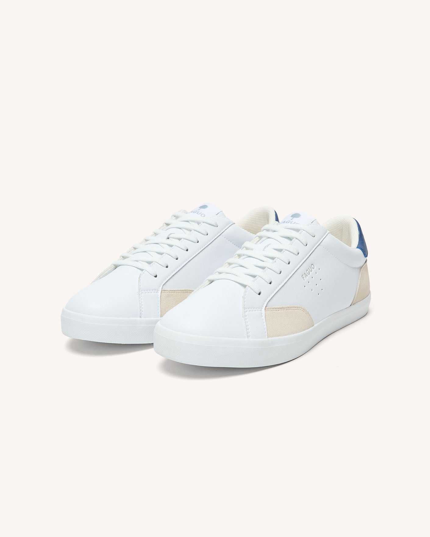 faguo-juniper-baskets-blanc-et-bleu-marine-derby-homme image 2