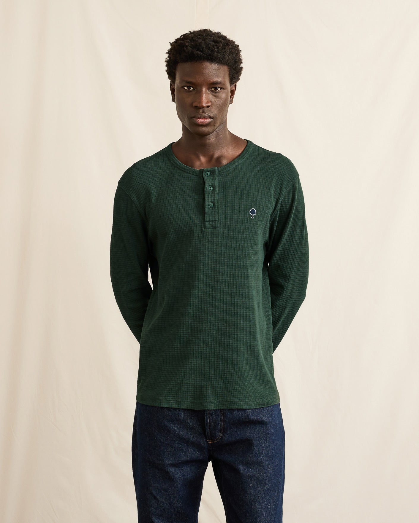 faguo-faroz-t-shirt-manches-longues-vert-fonc-coton image 5