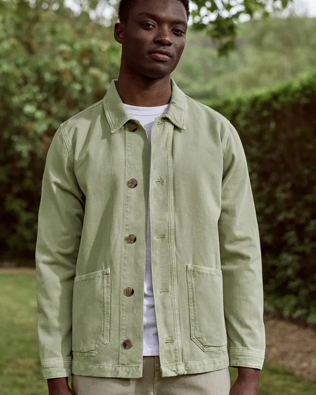 faguo-liffre-veste-coton-homme-kaki-clair image 1