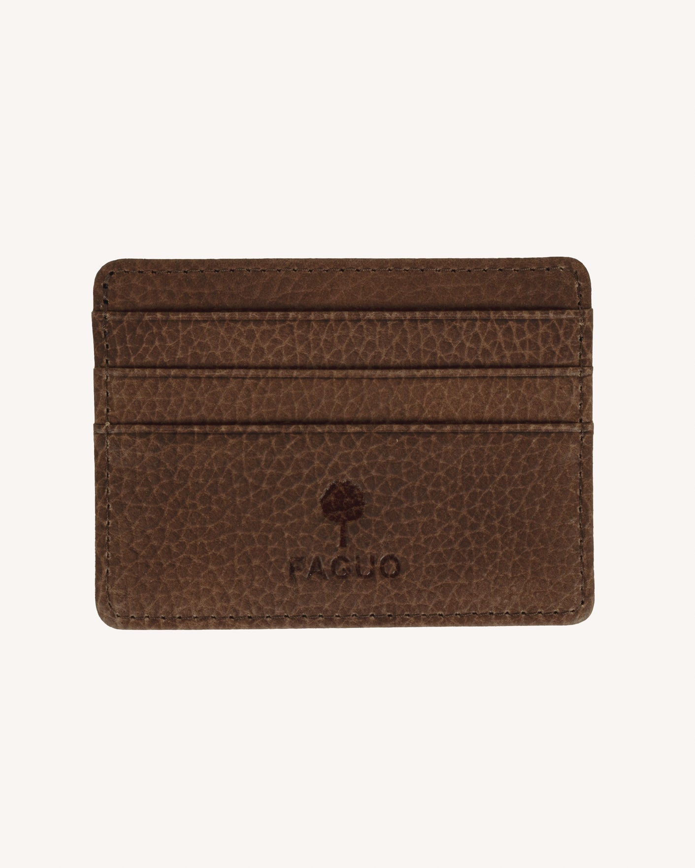faguo-card-holder-porte-carte-cuir-grain-camel image 1