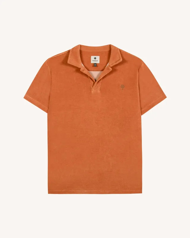 faguo-zonza-polo-homme-brique-clair-en-coton-ponge image 1