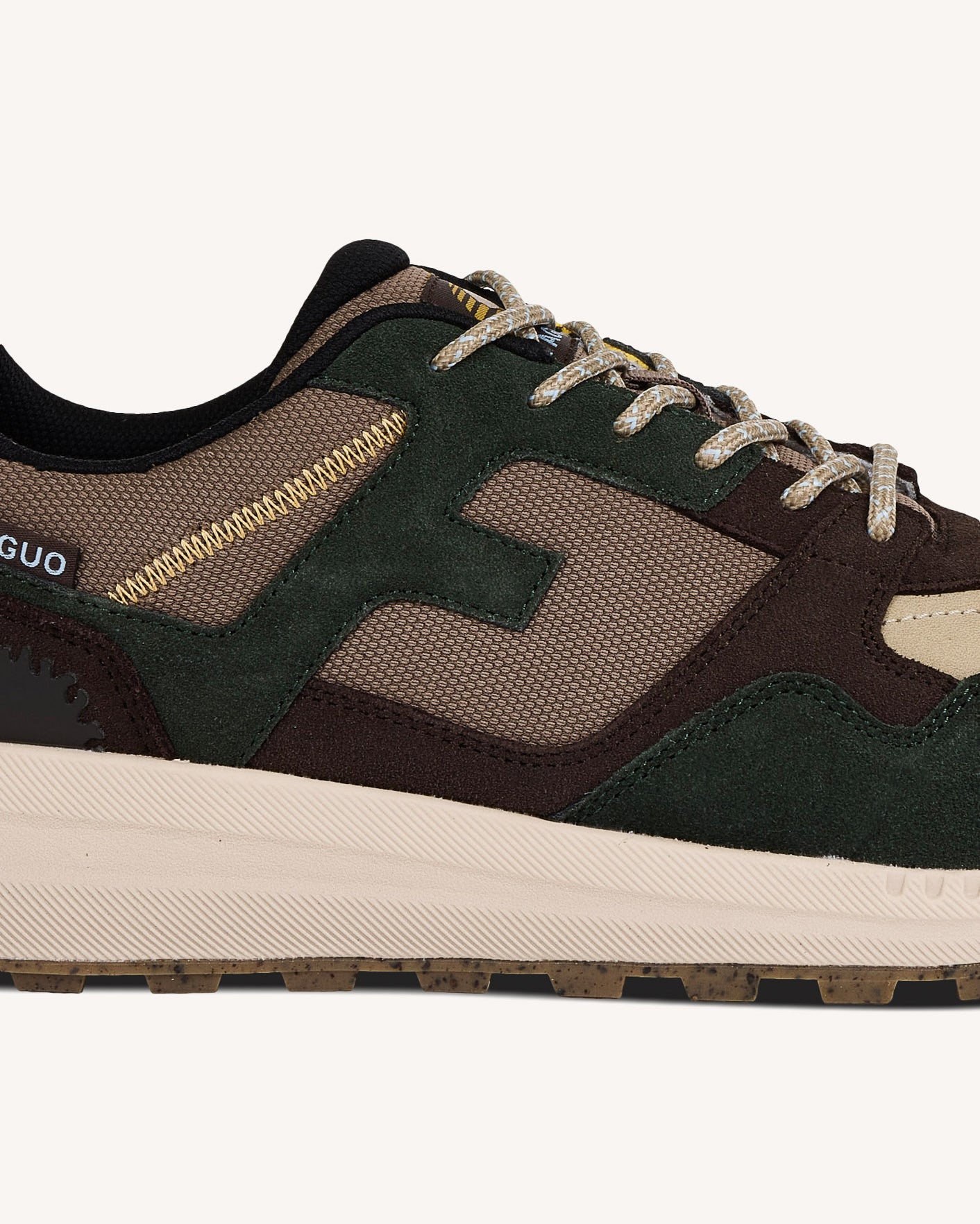 faguo-baskets-limwood-running-vert-fonc-et-taupe image 5
