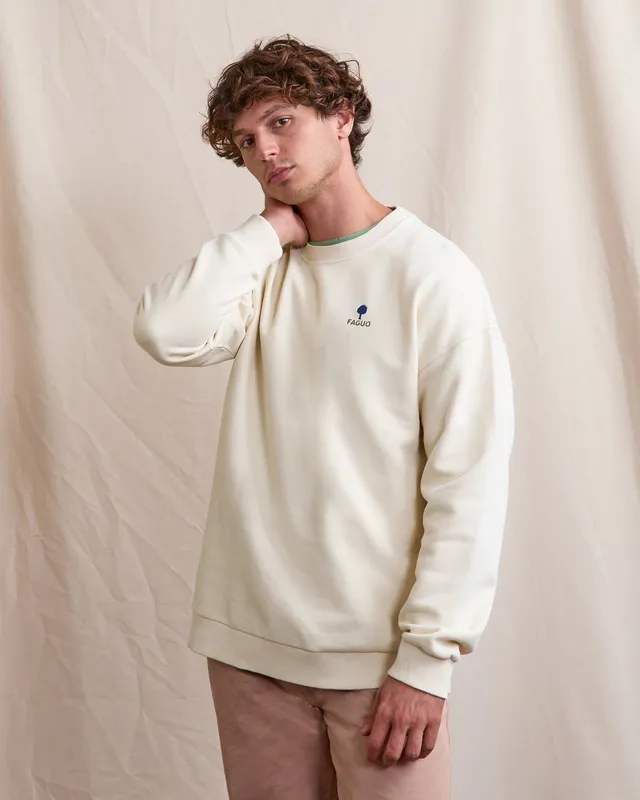 faguo-fango-sweat-col-rond-homme-cru-coupe-loose image 1