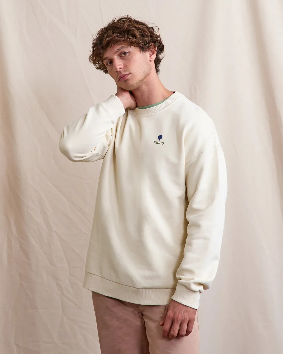 faguo-fango-sweat-col-rond-homme-cru-coupe-loose image 1