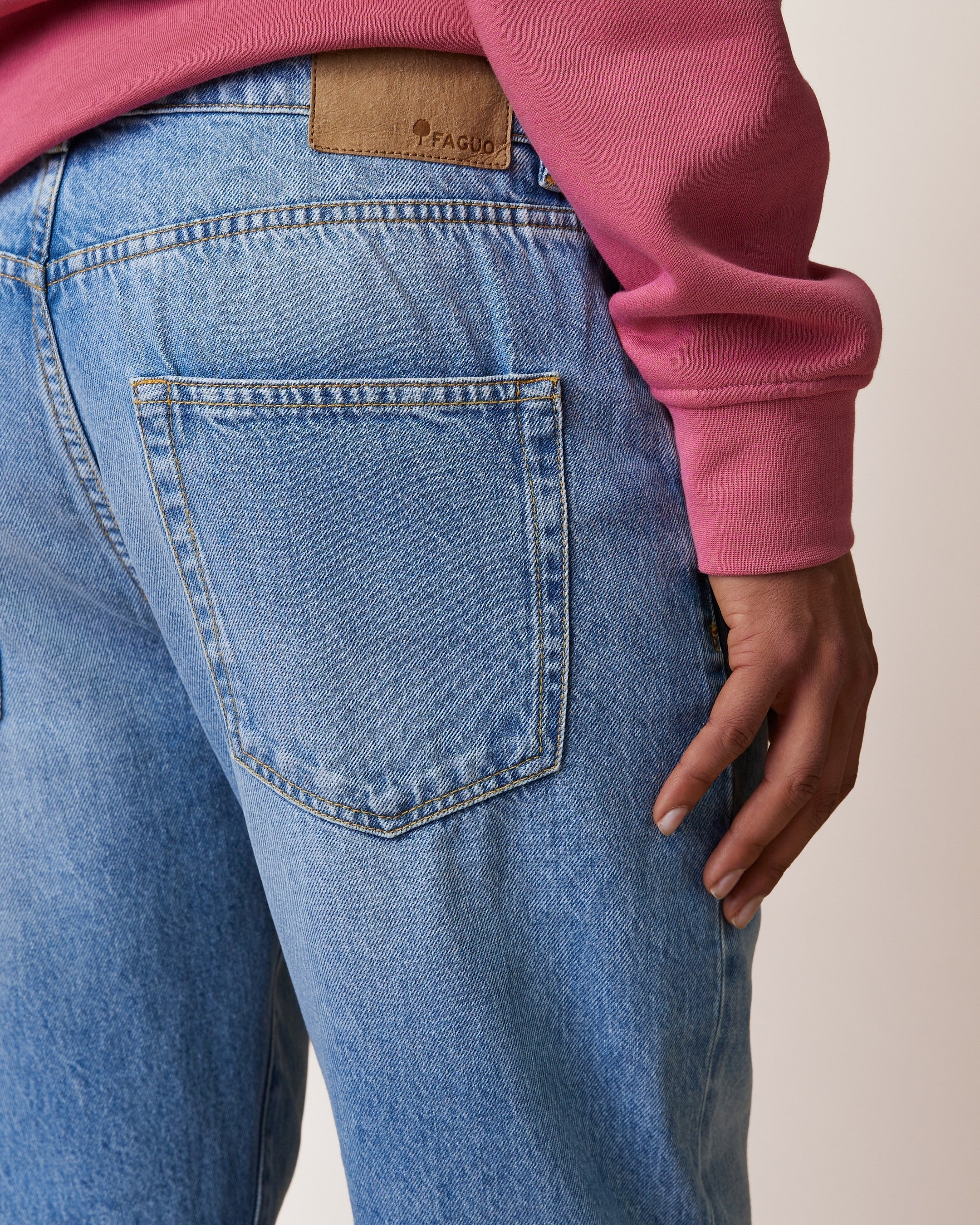 faguo-denim-tapered-jean-tapered-clair-coton-homme image 7
