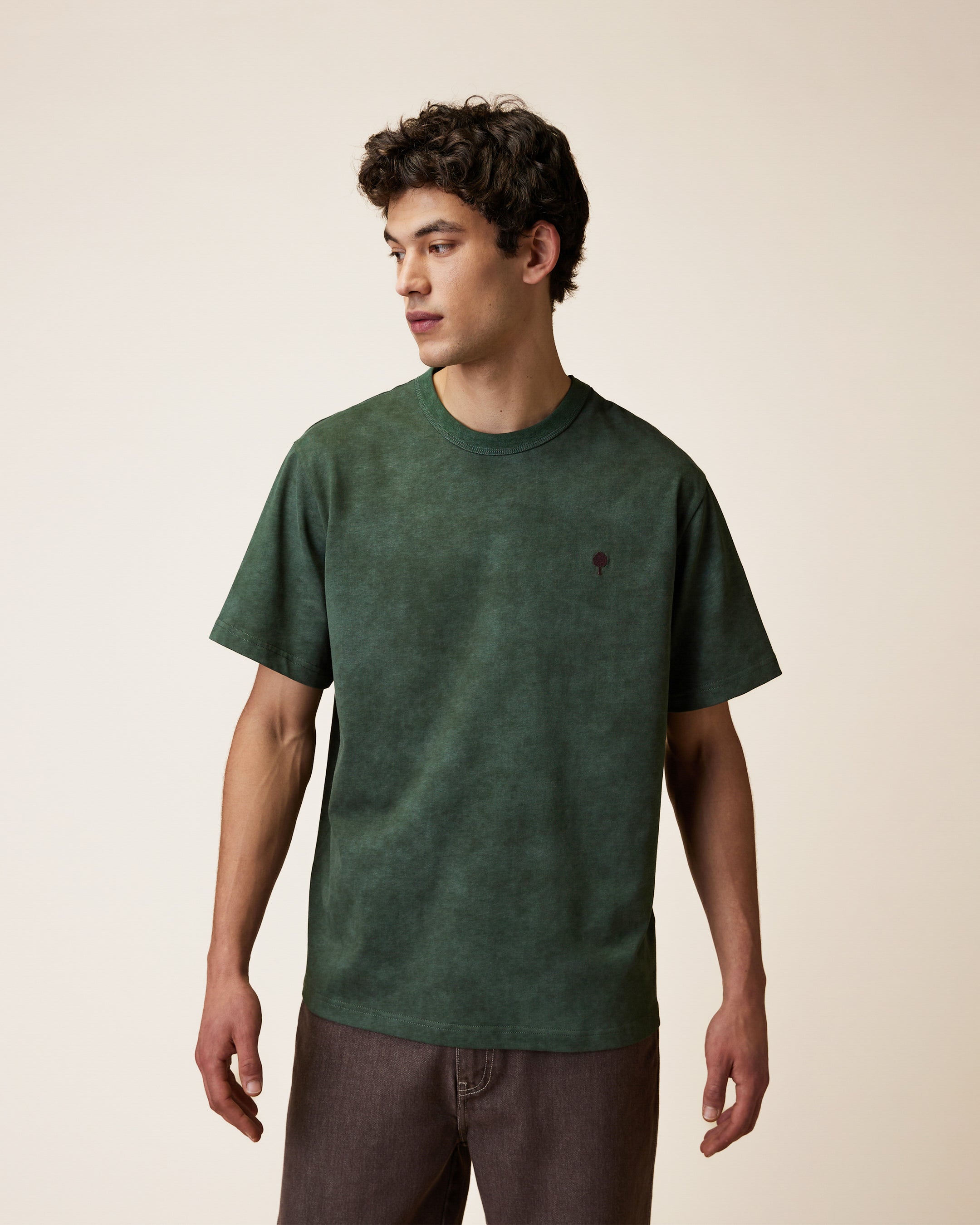 faguo-lugny-t-shirt-large-vert-fonc-chin-homme image 1
