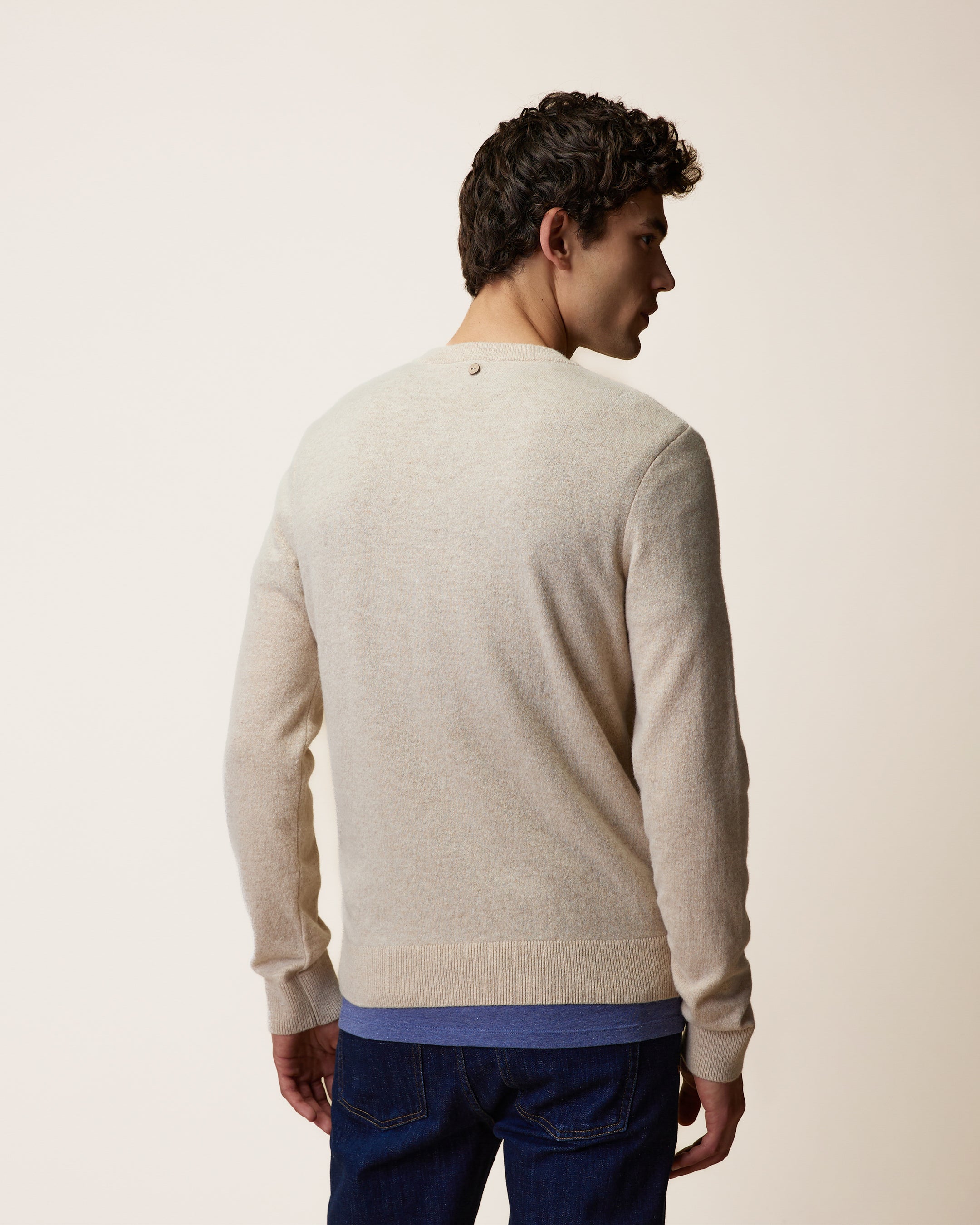 faguo-marly-pull-col-rond-homme-beige-laine image 5