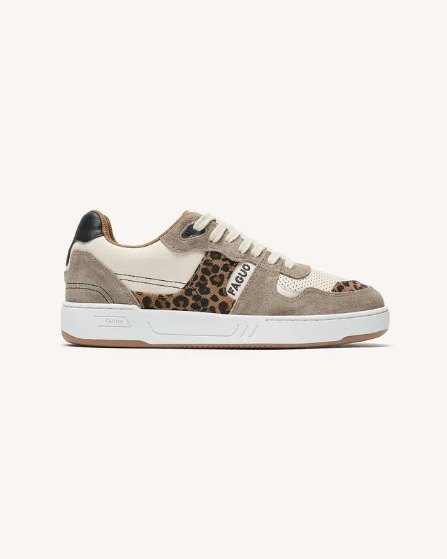 faguo-ceiba-baskets-femme-l-opard-et-cru-cuir image 1